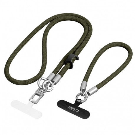 TECH-PROTECT C10S ROPE CROSSBODY & WRIST OLIVE GREEN/TITANIUM