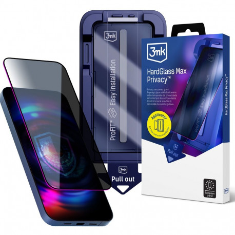 9H tempered glass with 3mk HardGlass Max Privacy filter for iPhone 16 Pro Max