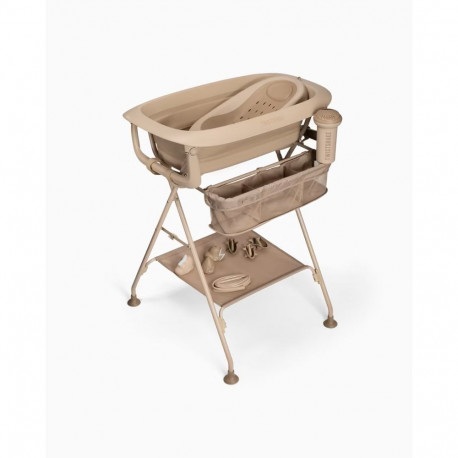 Twistshake Luxury Bath Kit Mocha - Foldable baby bathtub with bath stand v2 79265