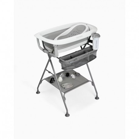 Twistshake luxury bath kit foldable baby bathtub with bath stand v2 white 79261