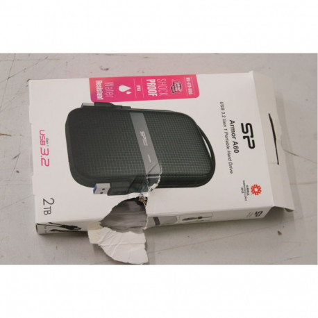 Silicon power SALE OUT. HDD A60 | 2000 GB | 2.5 " | USB 3.2 Gen 1 | Black | DAMAGED PACKAGING
