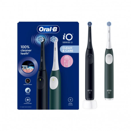 Oral-B Electric Toothbrush, Duo pack | iO2 Series | Rechargeable | For adults | Number of brush head