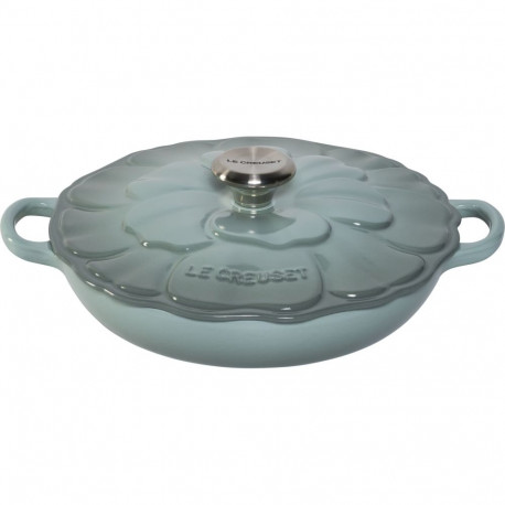 Le Creuset Gourmet Casserole Flower 26 cm sea salt