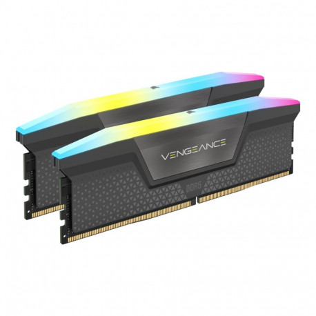 CORSAIR VENGEANCE RGB 64GB 2x32GB DDR5 5600MT/s DIMM CL40-44-44-90 1.25V AMD EXPO & Intel XMP - Gray
