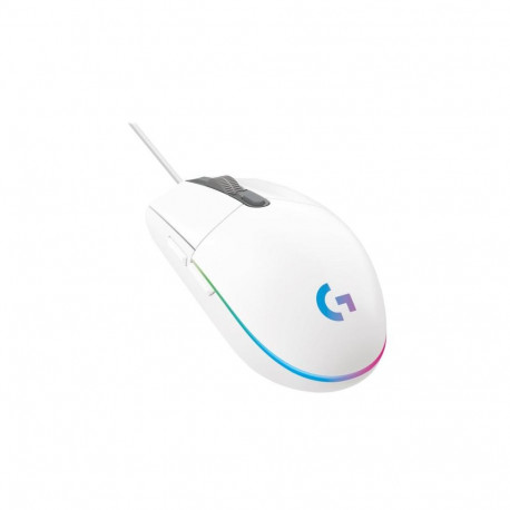 Input Device - Logitech G203 Lightsync Wired Gaming Mouse, 8000 DPI, 6 Programmable Buttons, White