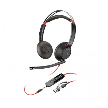 Headset - HP Poly Blackwire 5220 Stereo USB-C Headset With 3.5mm Plug Black