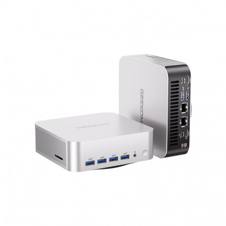 Mini PC - GEEKOM A9MAX, AMD Ryzen AI 9 HX 370, 32GB RAM, 1TB SSD, Silver