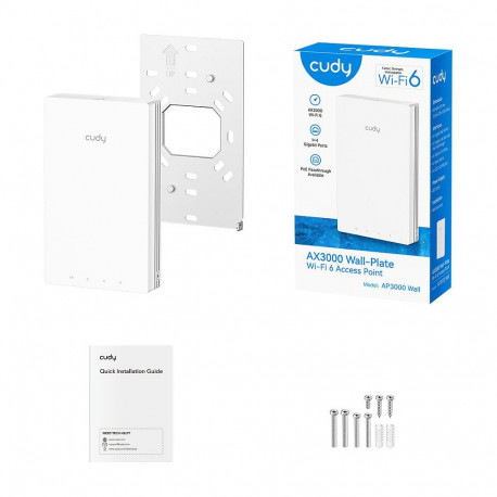 "Cudy AX3000 Gigabit Wall-Plate Wi-Fi 6 Access Point"