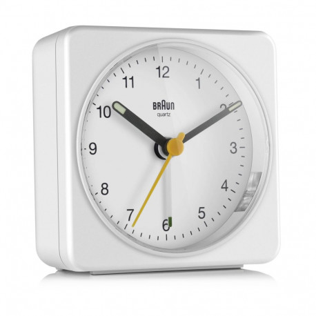 Braun BC 03 W kvarts äratuskell analoog valge