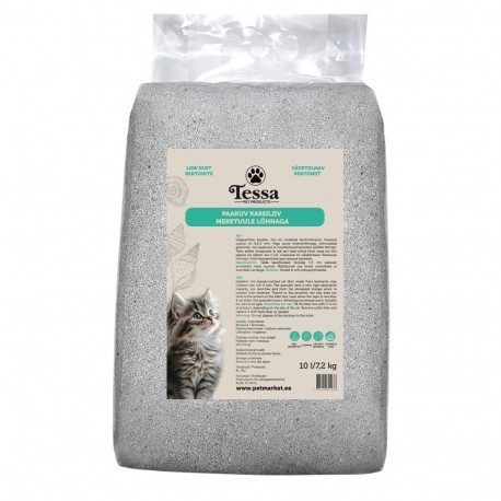 Tessa clumping bentonite cat litter with sea breeze scent 10L