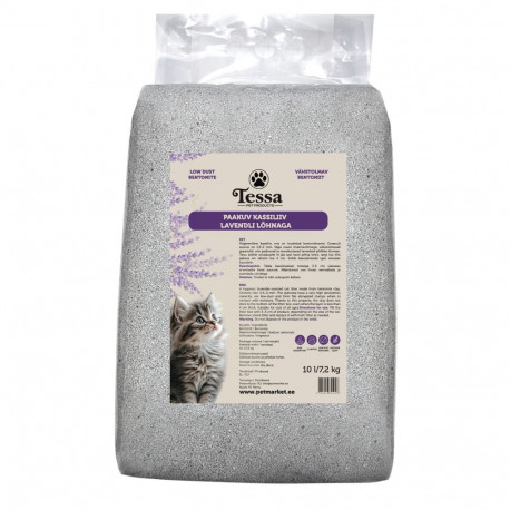 Tessa clumping bentonite cat litter with lavender scent 10L