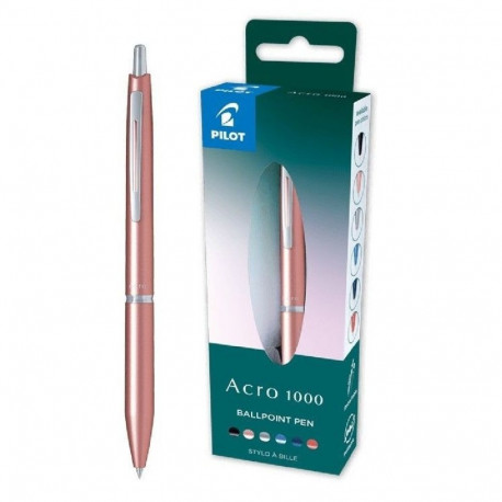Pastapliiats Pilot Acro 1000 šampanjakuldne metallkorpus, karbis, must südamik 1,0 mm