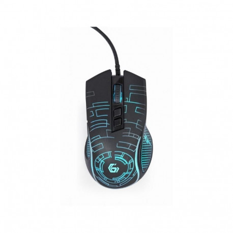 Gembird MOUSE USB OPTICAL GAMING/BLACK MUSG-RGB-01