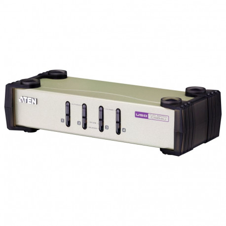 ATEN KVM-lüliti 4-port USB PS/2 VGA komplektis KVM-kaablid