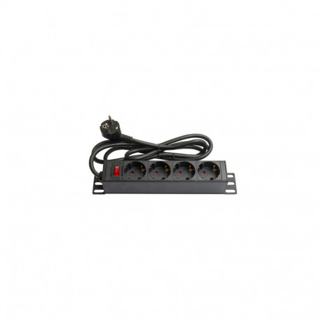 Alcasa GC-N0075 power extension 4 AC outlet(s) Indoor Black, Red