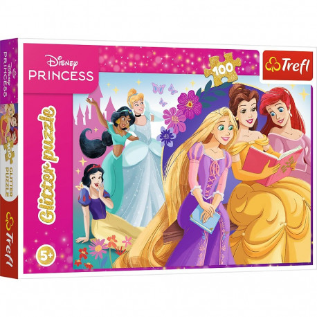 TREFL DISNEY PRINCESS Glitter puzzle, 100 pcs