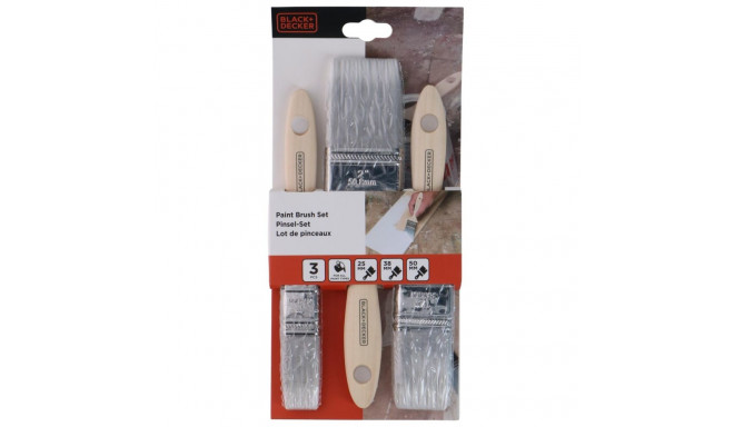 BLACK+DECKER lapik pintslite kompl 3 tk