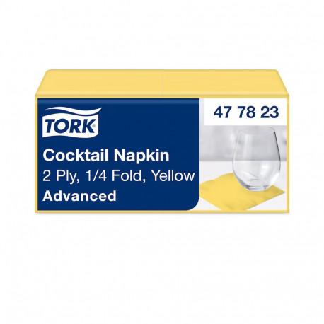 Salvrätikud TORK Advanced, 2-kih, 24x24cm, 200l/pk, kollane