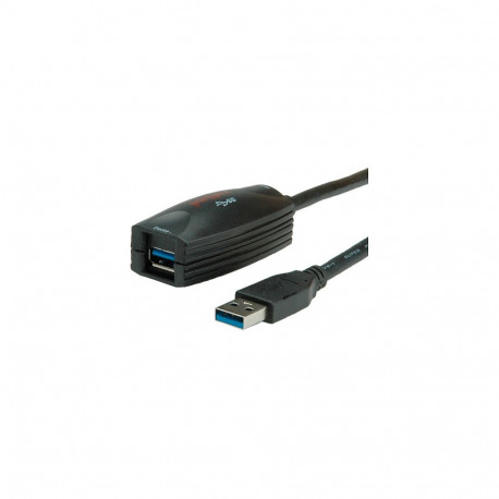 Roline aktiivne korduskaabel USB 3.2 Gen 1 5m, must