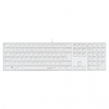 "Speedlink Tastatur RIVA Slim Metal Scissor. weiss retail"