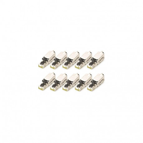 Digitus CAT 6A Field Termination Plug, STP with dust cap, bend relief - 10 pcs.
