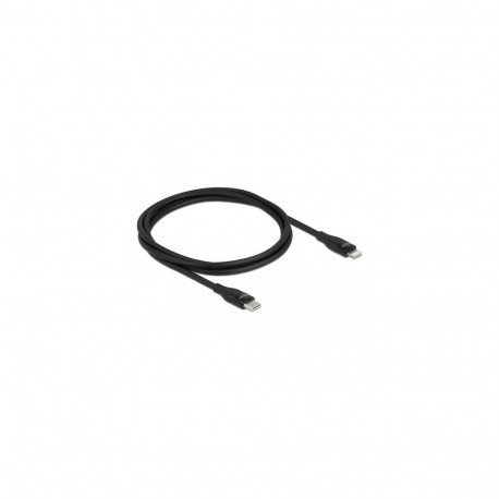 DeLOCK Data and charging cable USB Type-C to Lightning for iPhone, iPad and iPod black 1 m MFi