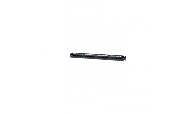 Intellinet Patch Panel, Cat6, UTP, 24-Port, 1U, Black