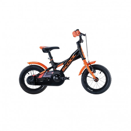 Laste jalgratas S'Cool XXlite, 12" must-oranž