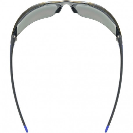Cycling Glasses - UVEX Equate 100% UVA/UVB Protection, 16% Light Transmission, Black/Blue Matte/Mirr