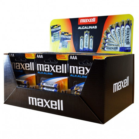 Battery - Maxell Alkaline LR03 AAA 1.5V 120-Pack Display Blister Red
