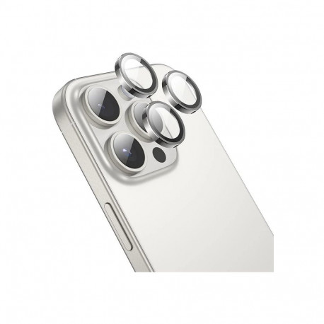 Kaamera kaitseklaas Hoco iPhone 16 Pro/16 Pro Max, ringid, hõbe