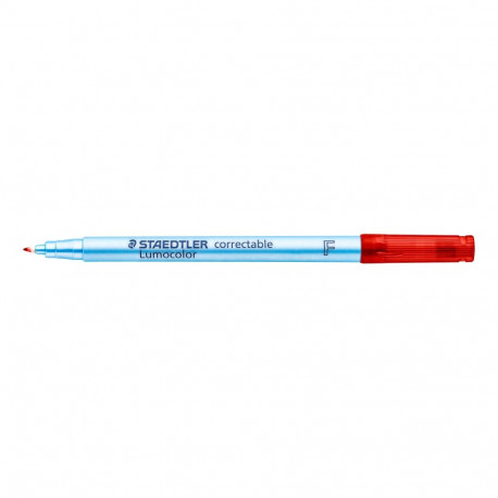 OHP kilemarker Staedtler Lumocolor F/0,6 mm, kustutatav, punane