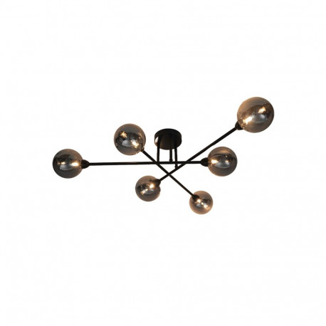 CEILING LIGHT BORA 6XG9 BLACK/SMOKY