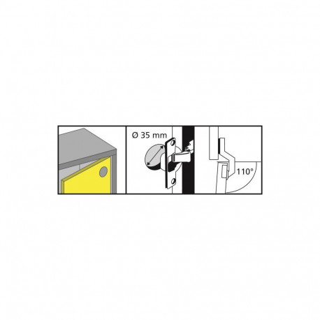 HINGE INNER CLIP SOFT CLOSE D35 110° 2PC