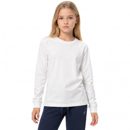 4F tüdrukute pikkade varrukatega särk F460 4FJWMM00TLONF460 10S 152cm, valge