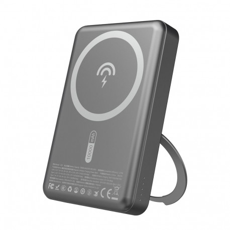 Dudao akupank K28 10000mAh PD 22.5W MagSafe metallkorpuse ja rõngashoidikuga, hall