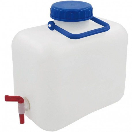 Wasserkanister 10 L, mit Bügelgriff (transparent/blau)