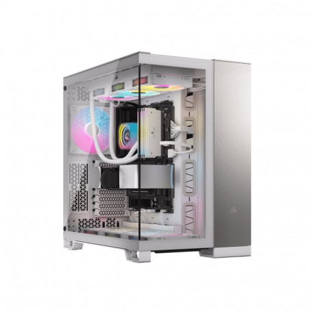 Corsair arvutikorpus 6500X karastatud klaas alumiinium, valge/satiinhall