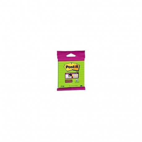 Märkmepaber iseliimuv POST-IT SuperSticky, 101x101mm, 70L., jooneline, kollane