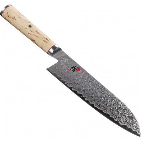 "MIYABI Santoku-/Kochmesser Stahl, 180 mm silber / birke"