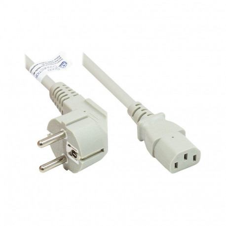 "Good Connections Schutzkontakt-Stecker gew.- C13 grau 1,8m"