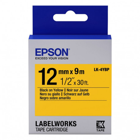 "Epson LK-4YBP - Schwarz auf Gelb - Rolle (1,2 cm x 9 m)"