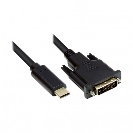 "Good Connections Adapterkabel USB-C an DVI 24+1 schw. 2m"