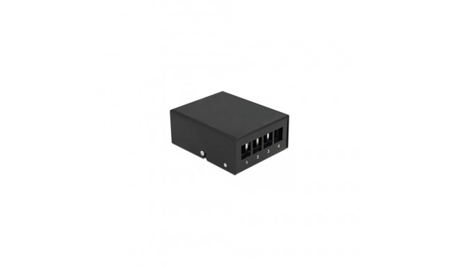 DeLOCK Keystone Patch Panel 4 Port black
