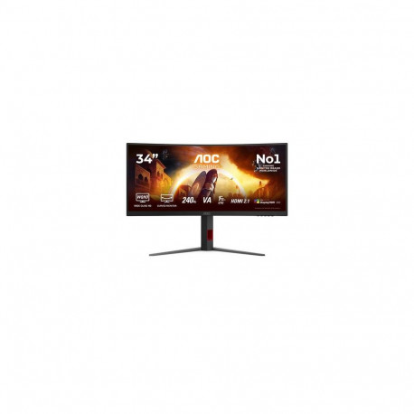 AOC G4 CU34G4Z computer monitor 86.4 cm (34") 3440 x 1440 pixels Wide Quad HD LED Black, Re