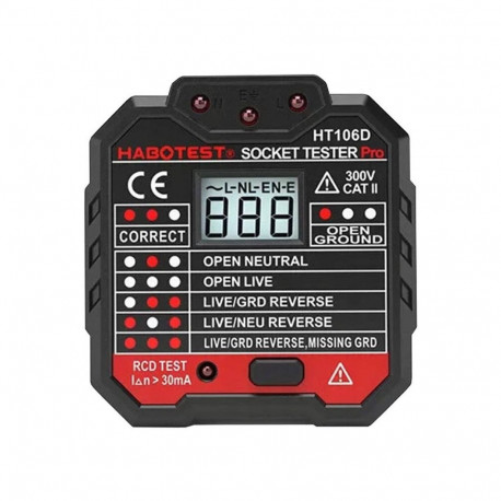 Socket tester with digital display Habotest HT106D