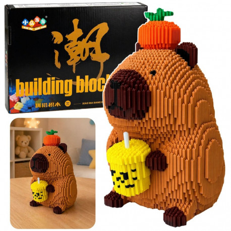 Konstruktor kapibaara õunashake 3D suur figuur 3900 el. 25cm