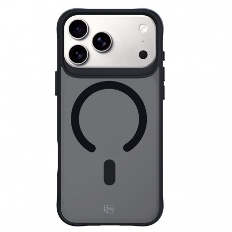 3mk Smoke MagCase for iPhone 17 Pro Max - Black Semi-Transparent