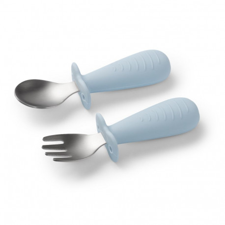 Babyono stainless steel spoon and fork blue 1665/01