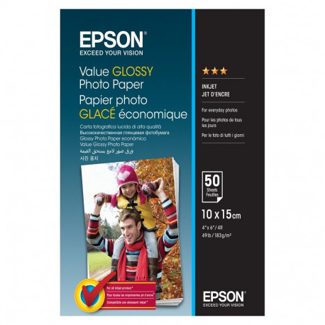 "Epson Fotopapier glnzend C13S400038 (10x15cm-50 Blatt)"